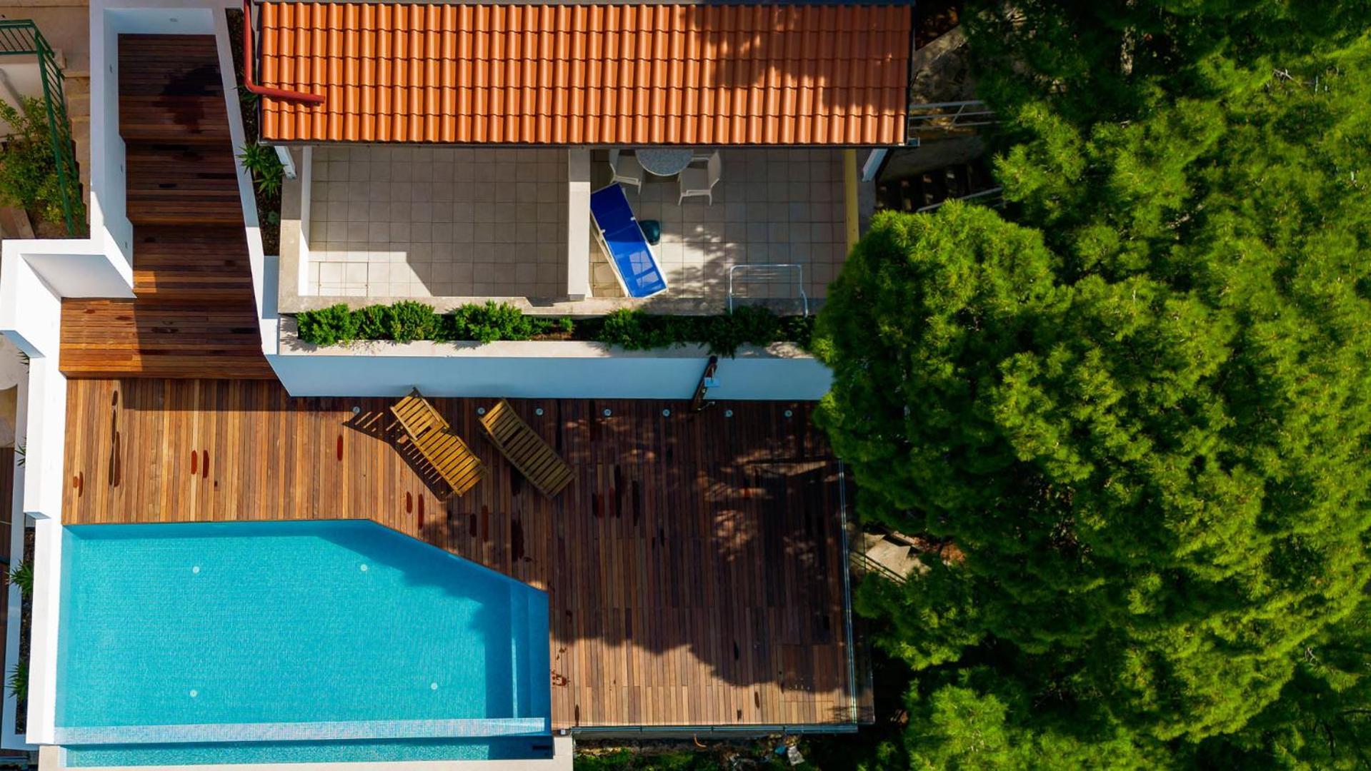 Luxury Apartments Villa Ruzmarina With New Heated Infinity Pool And Lounge Area Marusici  Exterior photo